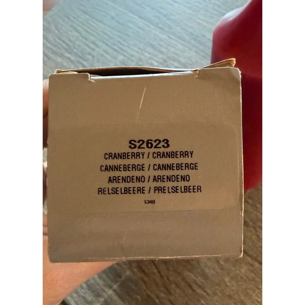 PartyLite Party Lite S2623 Cranberry Pilar 6.5" - Picture 2 of 2
